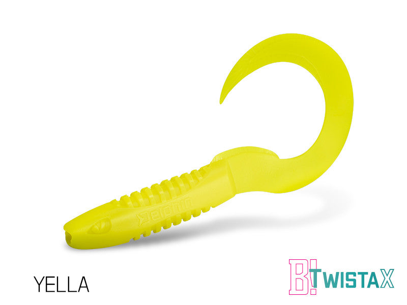 Silikona māneklis Delphin TwistaX Eeltail UVs | 15cm Yella