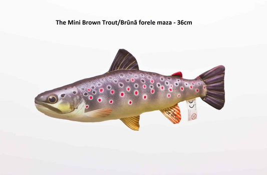 Spilvens brūnā forele maza  36cm / Brown Trout mini pillow 36cm