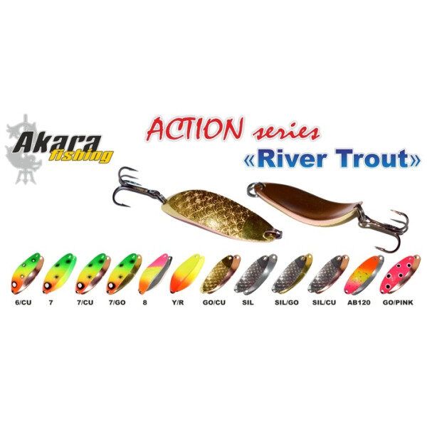 Šūpiņš AKARA «River Trout» Action SH (šūpojošs, 14 g, 55 mm)