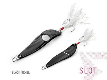 Šūpiņš Delphin SLOT 15g #4 Black Nickel