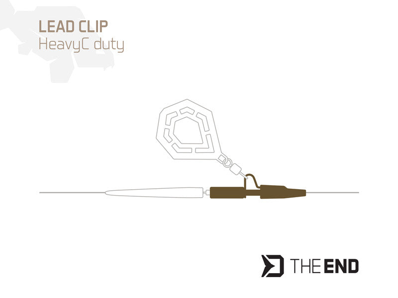 Svina klipsis Delphin HeavyC duty TheEND / 10 pcs