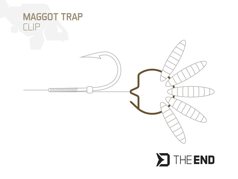 Tārpu klipsis Delphin TheEND Maggot Trap / 15 pcs