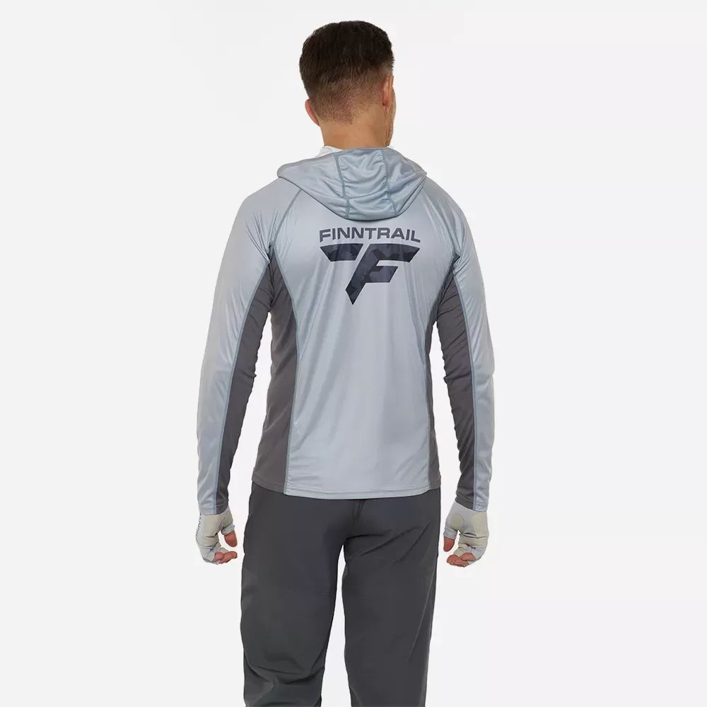 UPF 50 Krekls FINNTRAIL WAVE BIG LOGO 6614 GREY