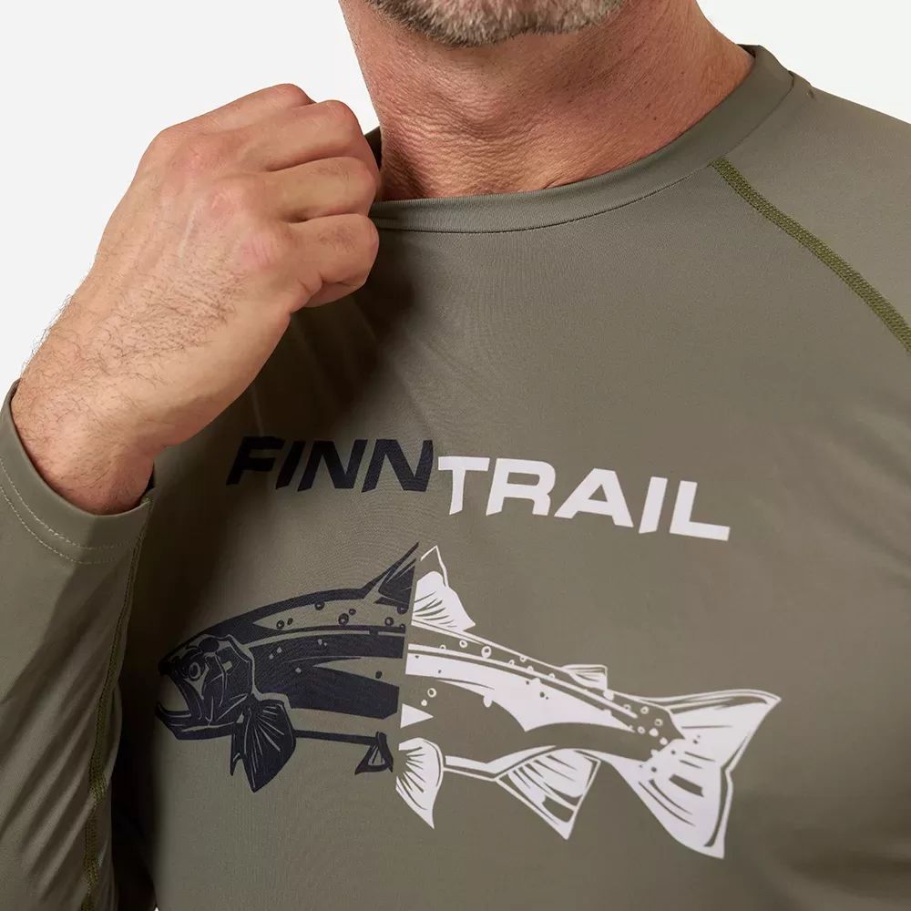 UPF 50 Krekls FINNTRAIL WAVE FISH KHAKI 6611