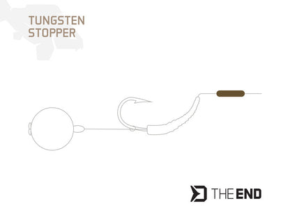 Voflrama stoperi  Delphin TheEND Tungsten stopper  / 24 pcs