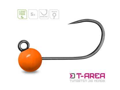 Volframa džiggalva Delphin T-AREA BL / 5 gab - fluo orange