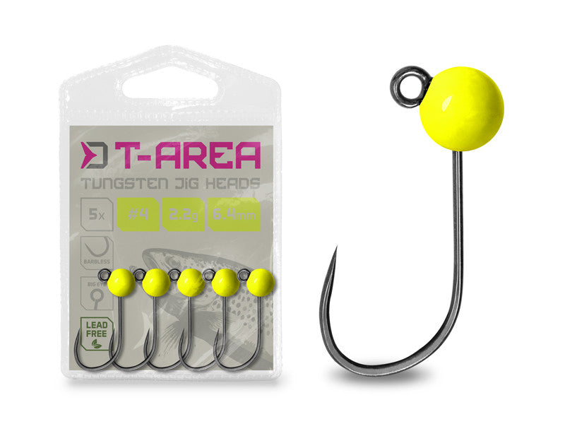 Volframa džiggalva Delphin T-AREA BL / 5 pcs - fluo yellow