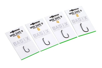 Āķi KORDA BASIX Wide gape B Barbless