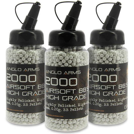 AIrsoft kuulid 2000 tk, 0,20 g. Poleeritud kuulid kiirlaadijas.