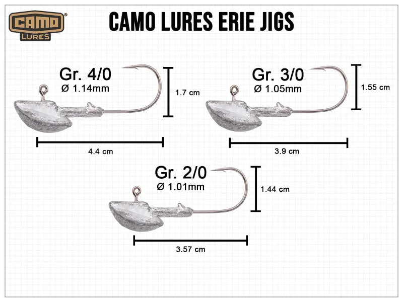 Džiggalva CAMO LURES Erie-Jigs #2/0