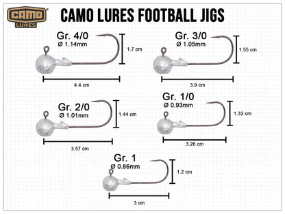 Džiggalva CAMO LURES Football-Jigs #2/0
