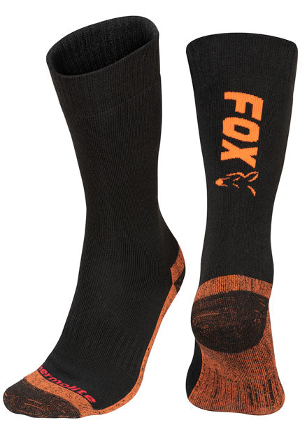 Sokid Fox Black / Orange Thermolite pikk sokk