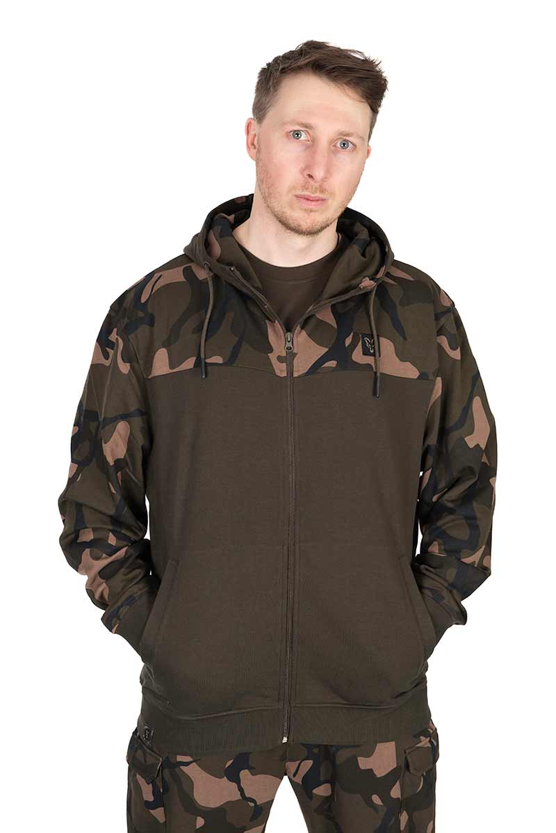 Pusa Fox LW Khaki/Camo Split Zip Hoody
