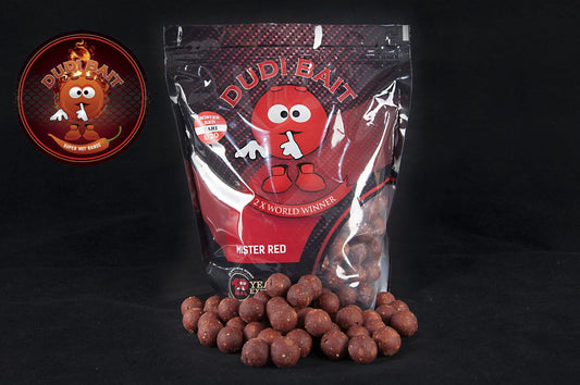 Dudi Baits Boilas Dudi Bait "Mister Red Super Hot" Solubile Produkts