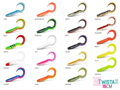 Silikona māneklis Delphin TwistaX Eeltail UVs | 15cm