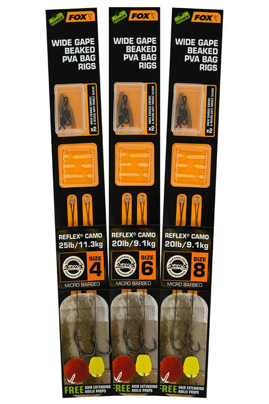 Gatavās pavadiņas FOX EDGES WIDE GAPE BEAKED PVA BAG RIGS