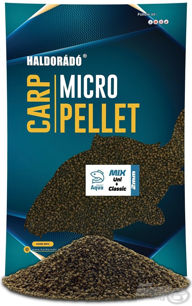 Graanulid Haldorado Carp Micro Pellet Aqua Garant Classic + Uni Pellet Mix 700 g