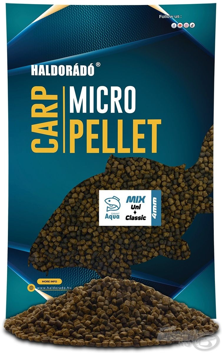 Graanulid Haldorado Carp Micro Pellet Aqua Garant Classic + Uni Pellet Mix 700 g