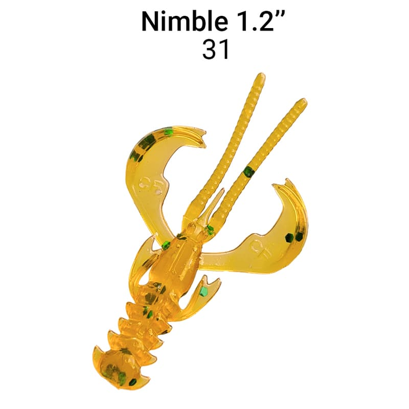 Silikona mānekļi Crazy Fish Nimble 1.2", 30mm