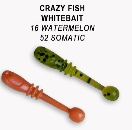 Silikoonist peibutis Crazy Fish Whitebait 2cm