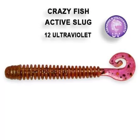 Silikoonist peibutis Crazy Fish Active Slug 2.8" kalmaar