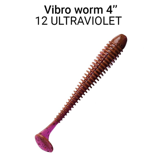SILIKOONILISED LANDID Crazy Fish Vibro Worm 100 mm