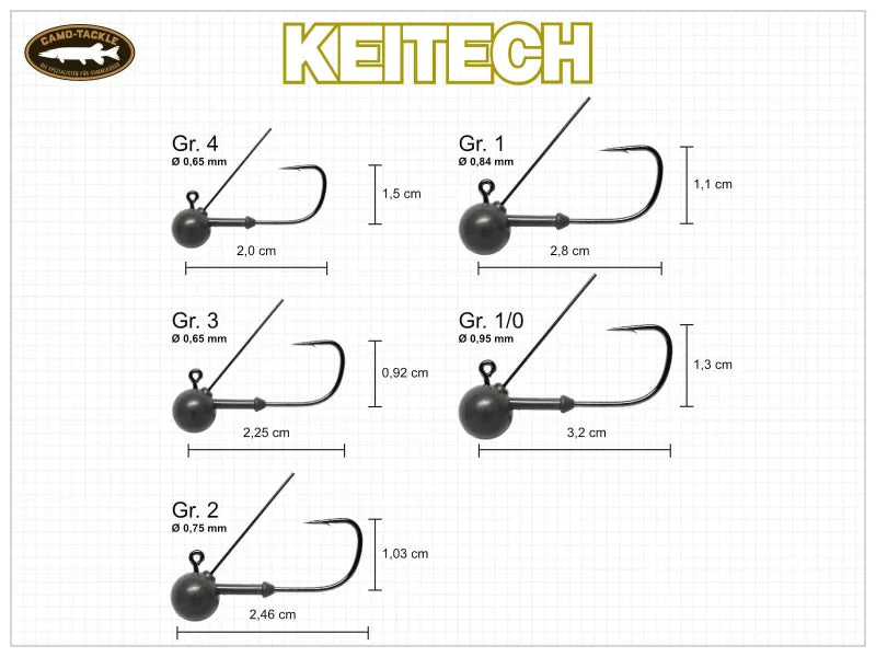 Volframa džiggalva KEITECH Tungsten Mono Round Jigs #4