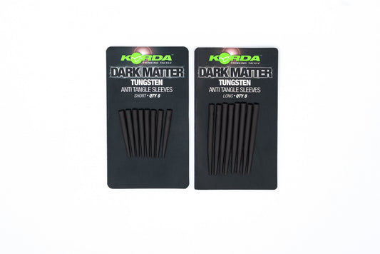 Sassiminekuvastased kummihülsid Korda Dark Matter Tungsten Anti Tangle Sleeves