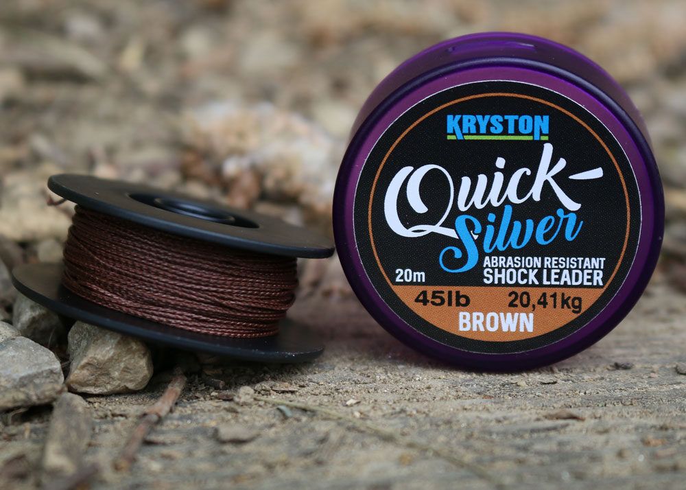 Kryston Quicksilver un Quicksilver Gold Shock Leader - izturīgākais šoklīderis, akmeņiem