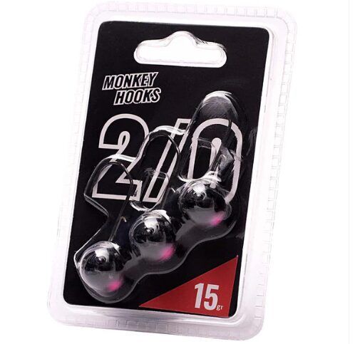 Monkey Lures Džiggalvas Monkey Hooks 2/0 Black - Pink Produkts