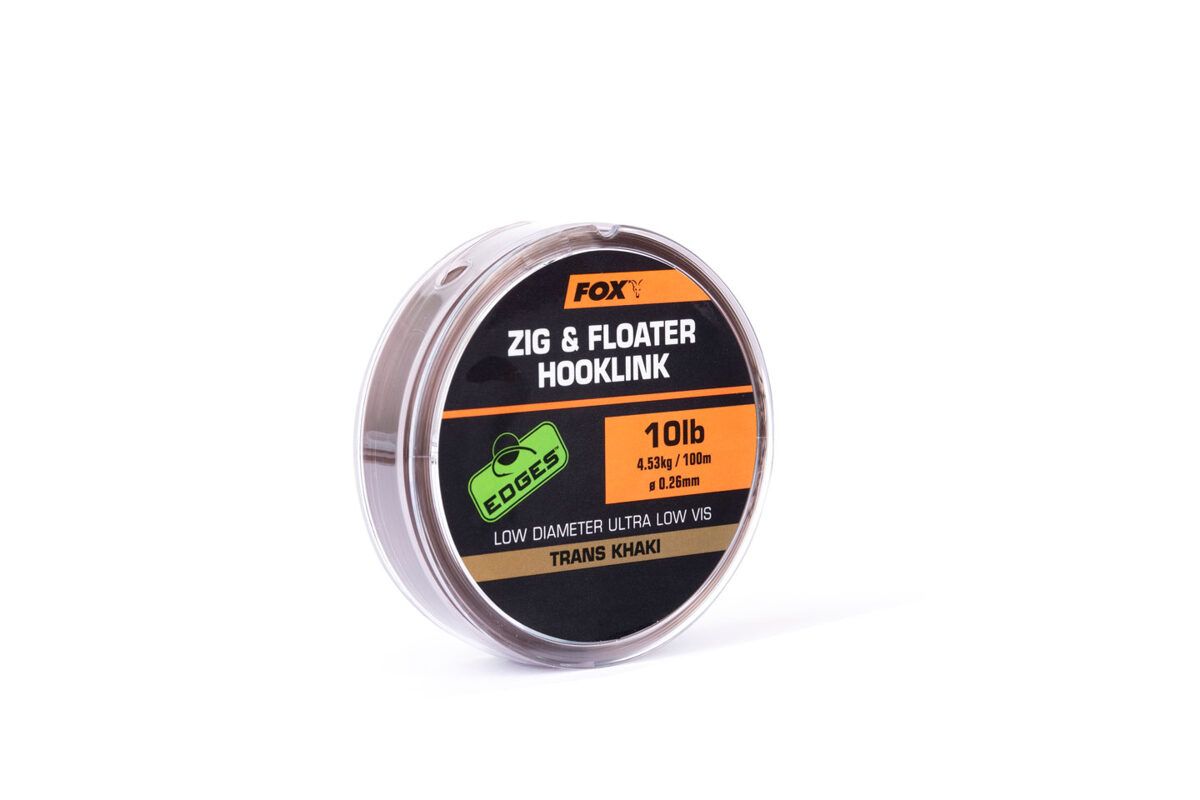 Pavadiņu materiāls Fox Edges Zig & Floater Hooklink Trans Khaki 100m