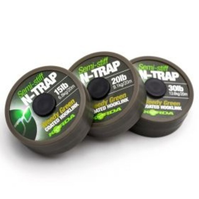Pavadmateriāls Korda N-Trap Semi Stiff | Weed Green