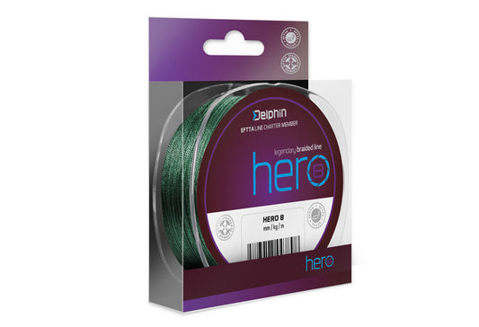 Pītā aukla Delphin HERO 8 green