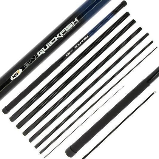 Pludiņmakšķere NGT QuickFish Pole - 8m Take Apart Pole