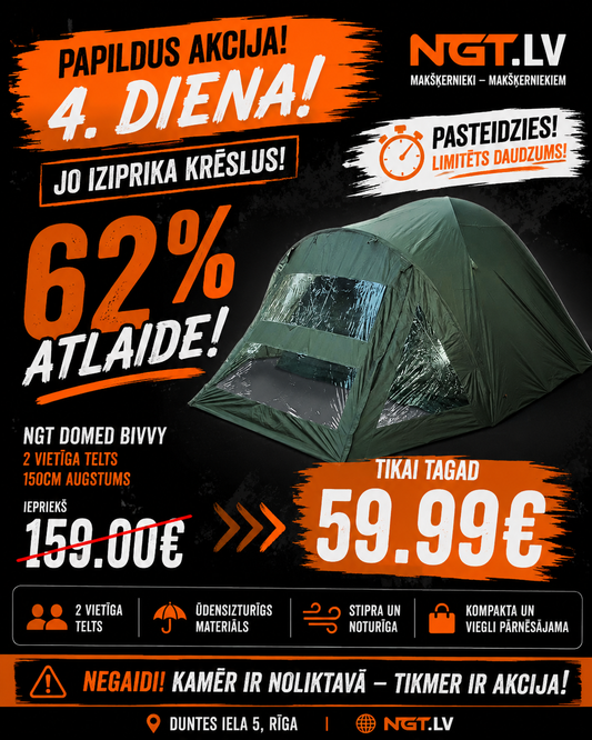 Telk NGT kupliga bivvy, 150 cm kõrge