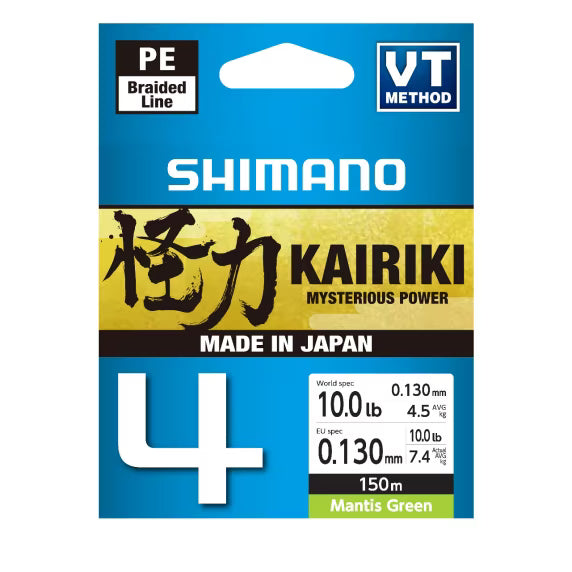 Shimano Pītā aukla Shimano Kairiki 4 150m M Green Produkts