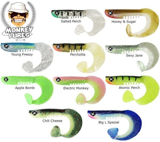Silikona mānekļi Monkey Lures Curly Lui 7,5cm