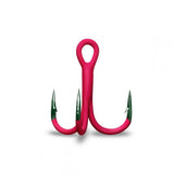 Kolmikkonksud GURZA ROUND TREBLE ST-36 UV RED K-3509