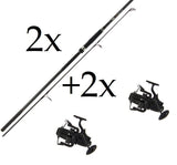 Karpkala 2+2 komplektis NGT Profiler 12 jala või 13 jala ritv + SHIMANO Beastmaster 14000 karpirull või NGT Dynamic 60