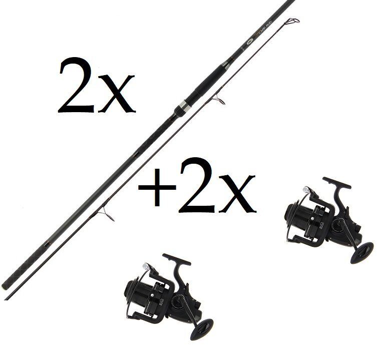 Karpkala 2+2 komplektis NGT Profiler 12 jala või 13 jala ritv + SHIMANO Beastmaster 14000 karpirull või NGT Dynamic 60