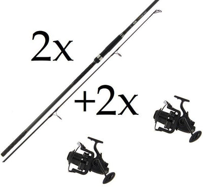 Karpu 2+2 komplekts NGT Profiler 12ft vai 13ft makšķerkāts + SHIMANO Beastmaster 14000 karpu spole vai NGT Dynamic 60