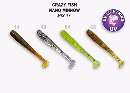 Silikona Mānekļi Crazy Fish NANO MINNOW 1.6"