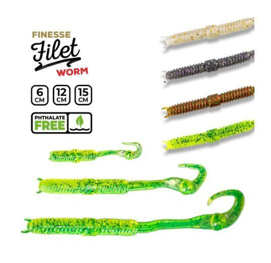 Silikona Mānekļi LMAB Finesse Filet TPE Worms 6cm