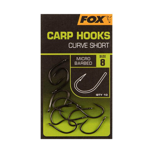 Āķi Fox Carp hooks curve shank Short