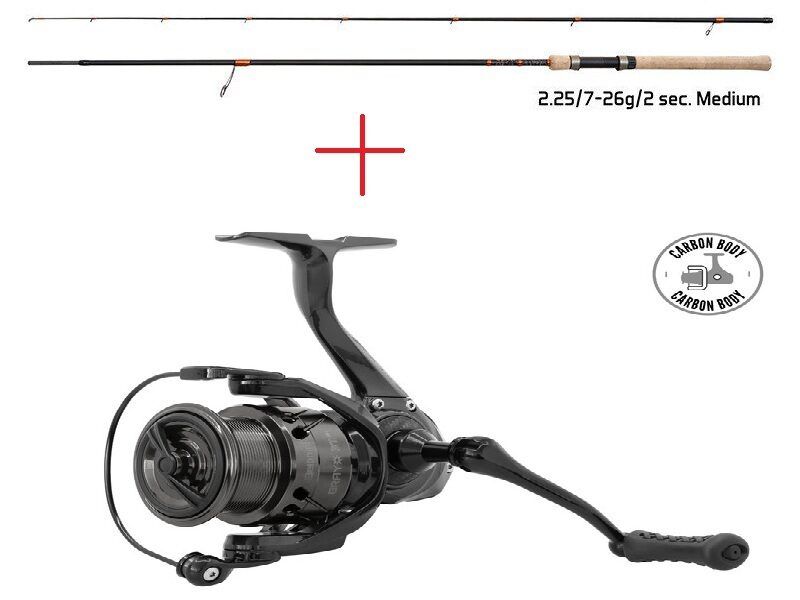Spinningukomplekt Delphin CORX 225cm/7-26g + Delphin GRAYX 3T SH 