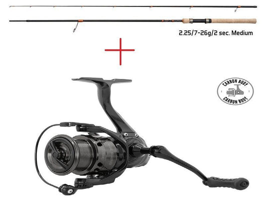 Spiningošanas komplekts Delphin CORX 225cm/7-26g + Delphin GRAYX 3T SH