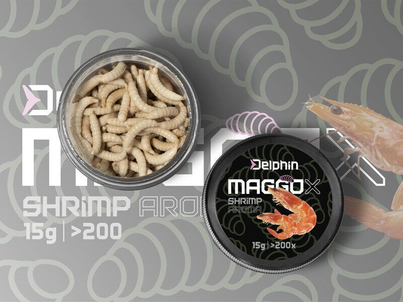 Mākslīgā ēsma baltais kāpurs Delphin MaggoX Pop Up