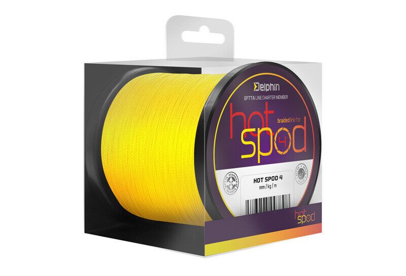 SPOD punutud tamiil Delphin HotSPOD 4 / kollane 0.14mm 9.1kg 300m