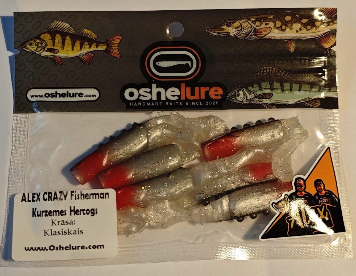 OSHELure x ALEX Crazy Fisherman mīkstie gumijas mānekļi "Kurzemes Hercogs" .Ražots latvijā
