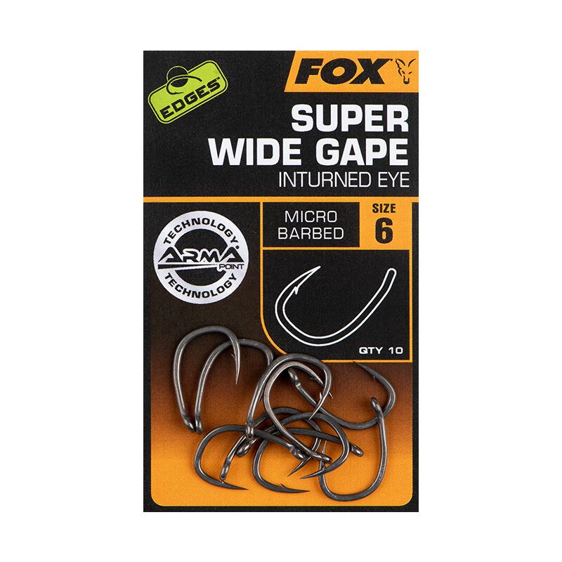 Āķi FOX EDGES™ SUPER WIDE GAPE HOOKS (IN-TURNED EYE)
